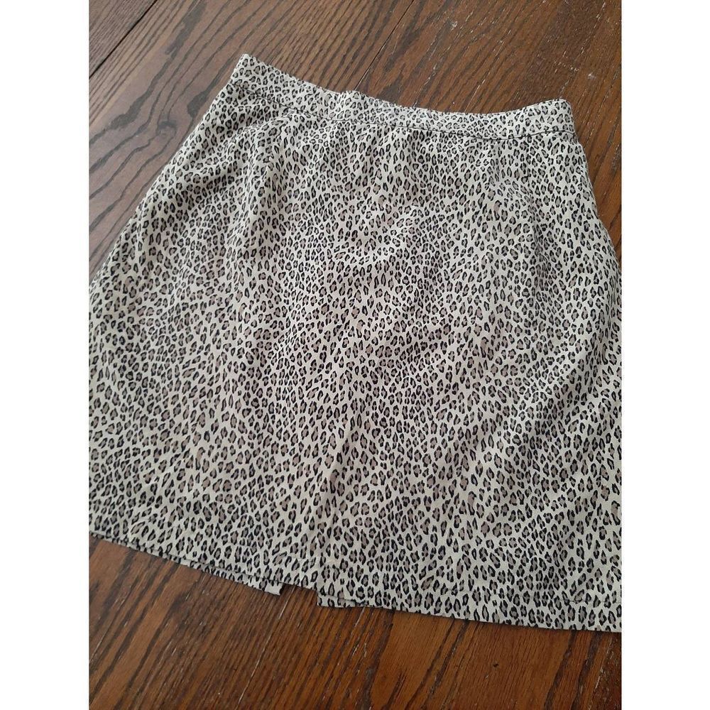 Sz 8 Vintage Platinum Dorothy Schoelen Cheetah Leopard Animal Print Mini Skirt